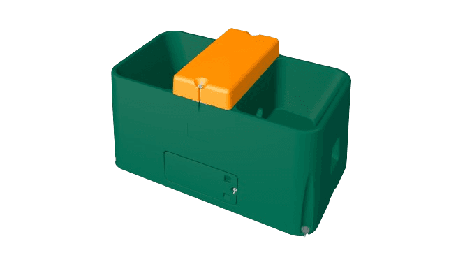 DR555-C1F Термо-поилка для скота пластиковая 1,10 м с подогревом 150 Вт, 24V и трансформатором в комплекте