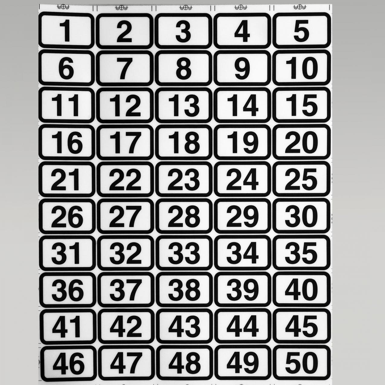7750-0038-755 Наклейка Kit Decal Numbers 1 - 50