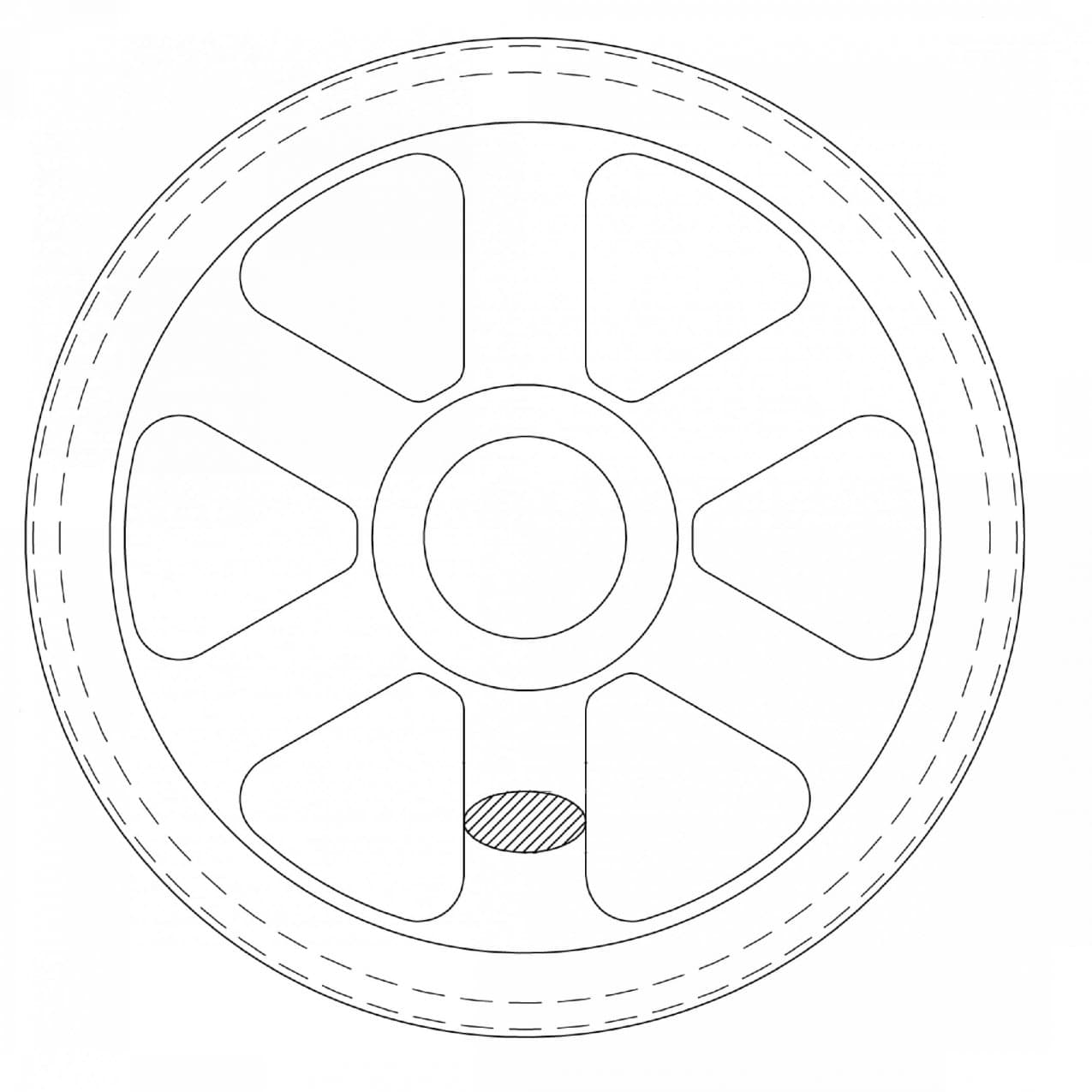 2005-4001-020 Шкив тросовый O 16 inch_без подшипн. 16.000